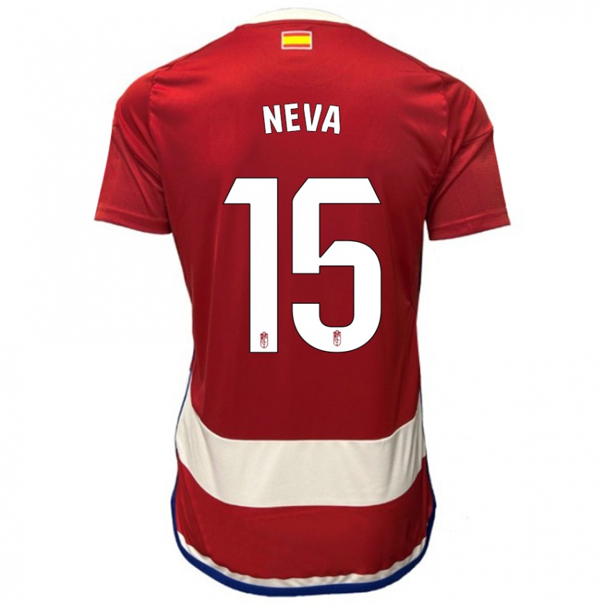 Criança Camisola Carlos Neva #15 Vermelho Principal 2023/24 Camisa Brasil