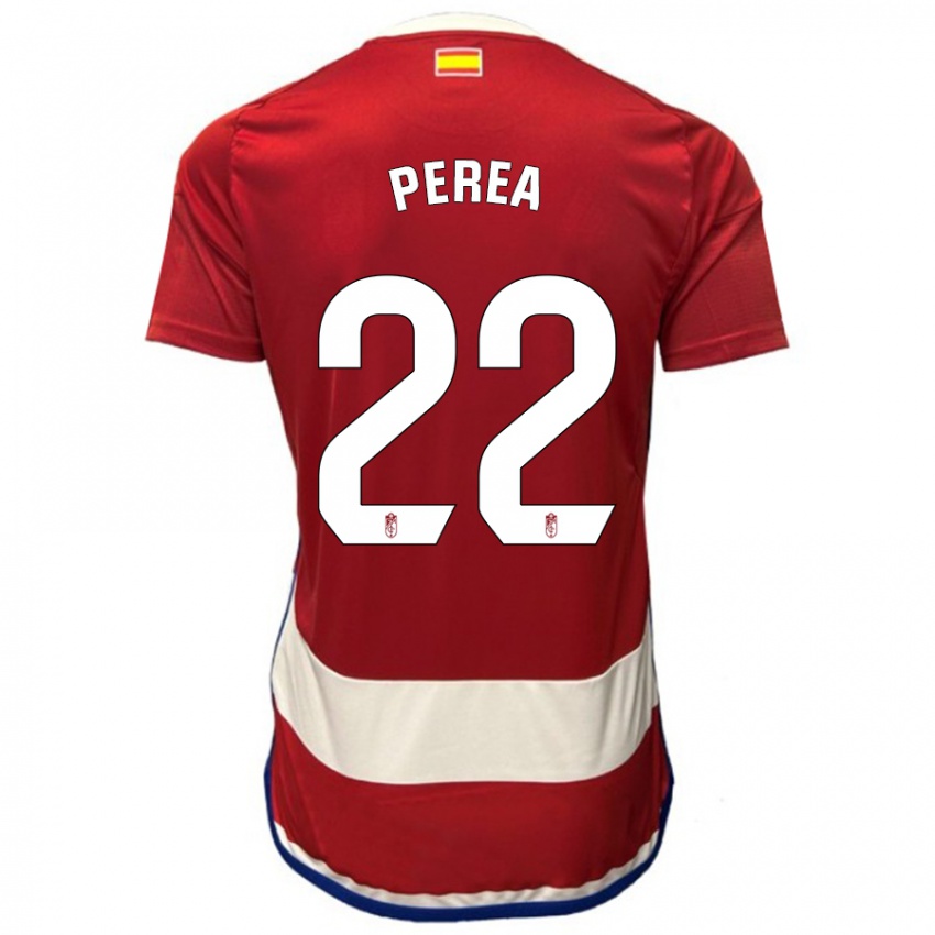 Criança Camisola Alberto Perea #22 Vermelho Principal 2023/24 Camisa Brasil