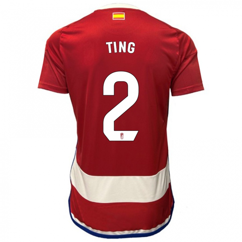 Criança Camisola Xie Ting #2 Vermelho Principal 2023/24 Camisa Brasil