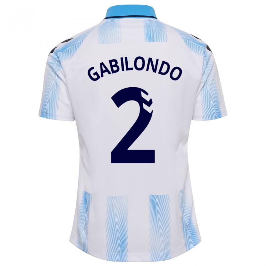 Criança Camisola Jokin Gabilondo #2 Branco Azul Principal 2023/24 Camisa Brasil
