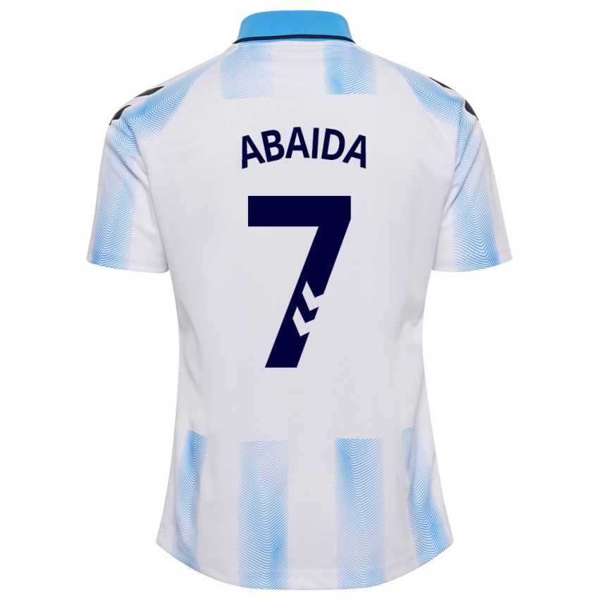 Criança Camisola Haitam Abaida #7 Branco Azul Principal 2023/24 Camisa Brasil