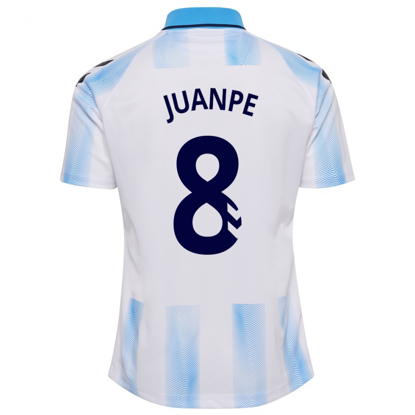 Criança Camisola Juanpe #8 Branco Azul Principal 2023/24 Camisa Brasil