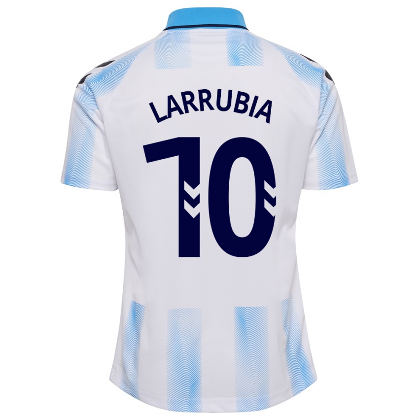 Criança Camisola David Larrubia #10 Branco Azul Principal 2023/24 Camisa Brasil