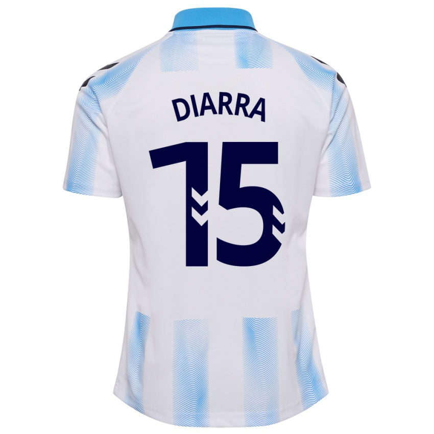 Criança Camisola Moussa Diarra #15 Branco Azul Principal 2023/24 Camisa Brasil