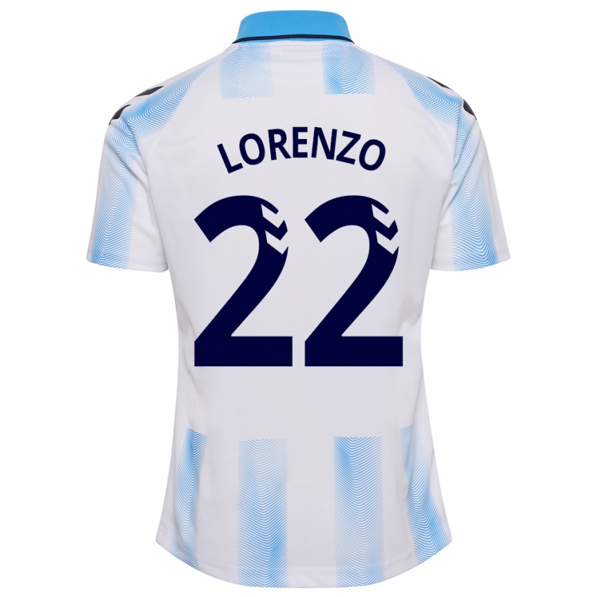 Criança Camisola Dani Lorenzo #22 Branco Azul Principal 2023/24 Camisa Brasil