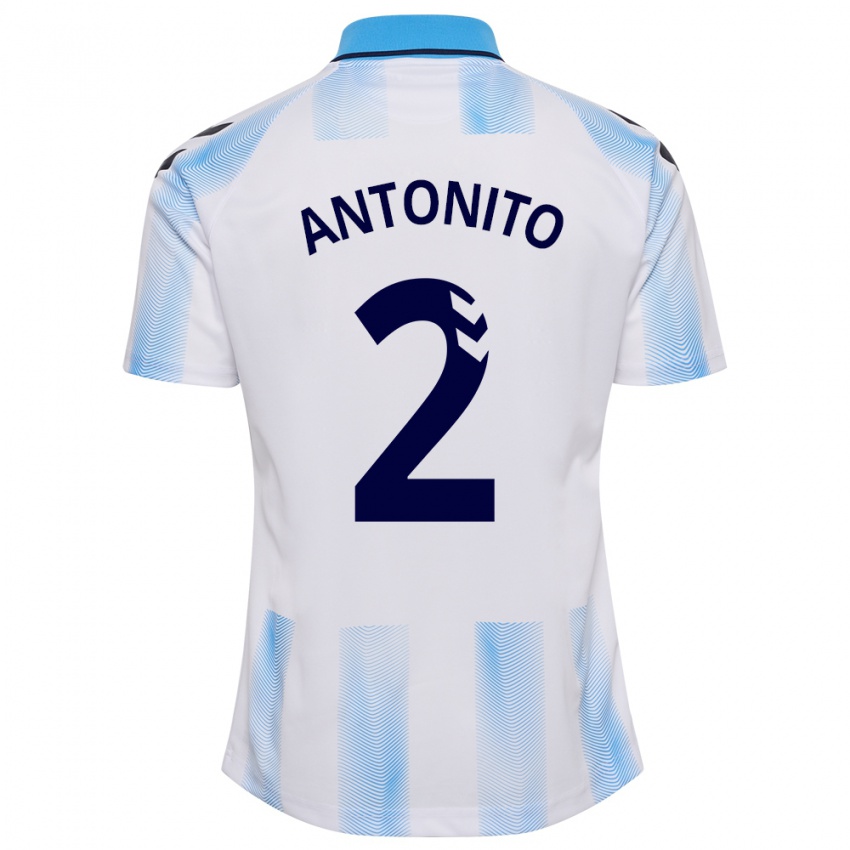 Criança Camisola Antoñito #2 Branco Azul Principal 2023/24 Camisa Brasil