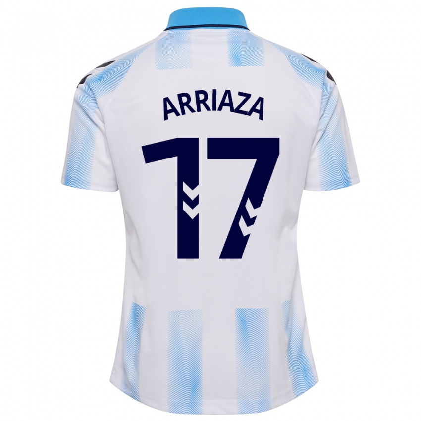 Criança Camisola Pablo Arriaza #17 Branco Azul Principal 2023/24 Camisa Brasil