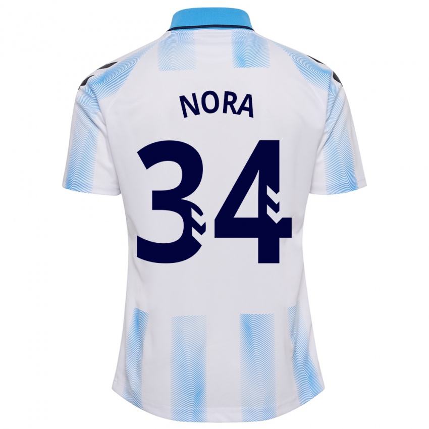 Criança Camisola Nora #34 Branco Azul Principal 2023/24 Camisa Brasil