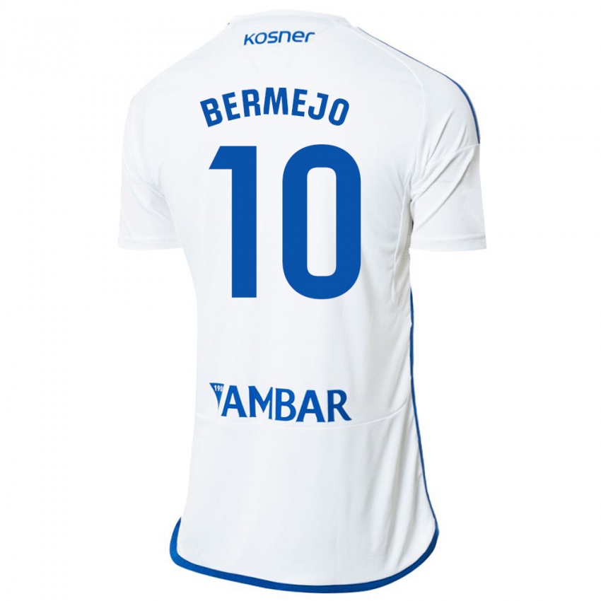 Criança Camisola Sergio Bermejo #10 Branco Principal 2023/24 Camisa Brasil