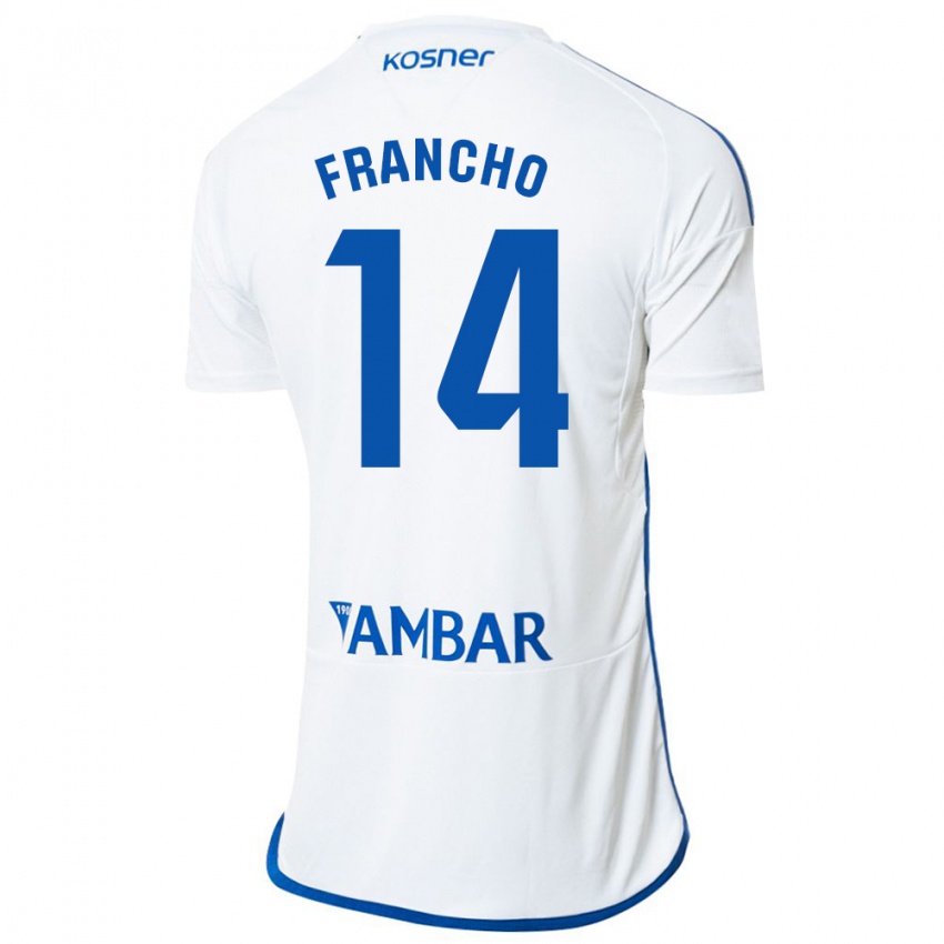 Criança Camisola Francho Serrano #14 Branco Principal 2023/24 Camisa Brasil