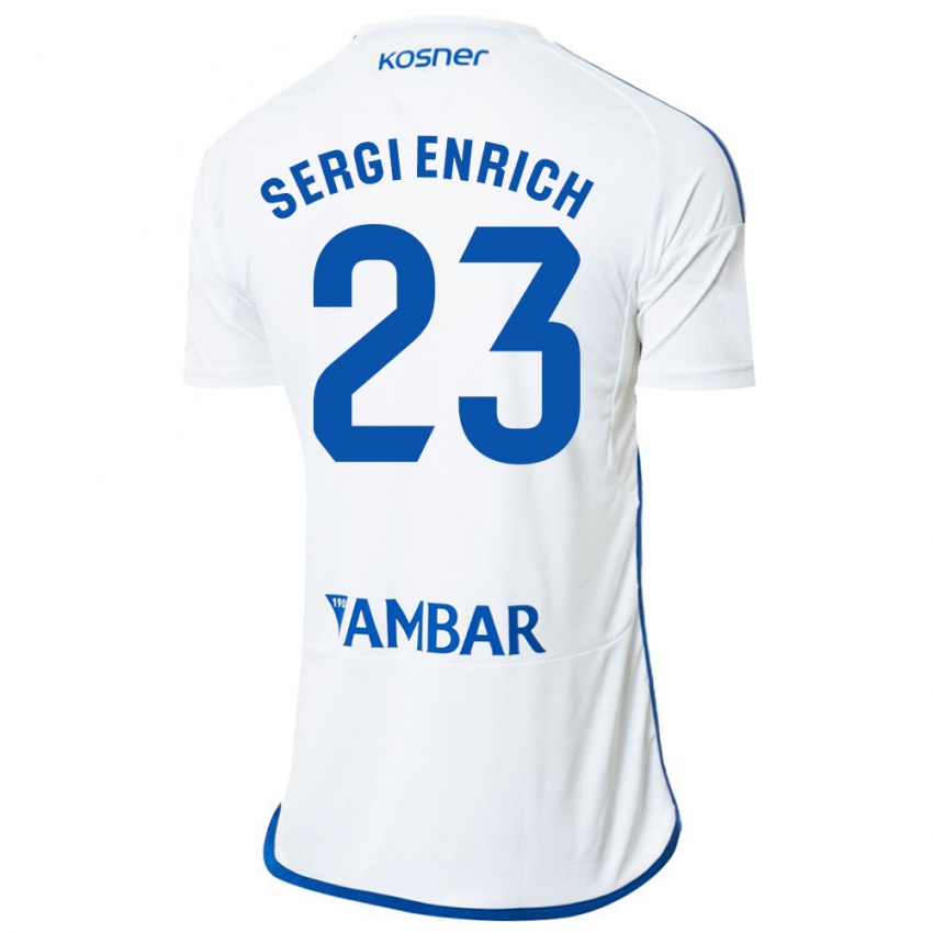 Criança Camisola Sergi Enrich #23 Branco Principal 2023/24 Camisa Brasil