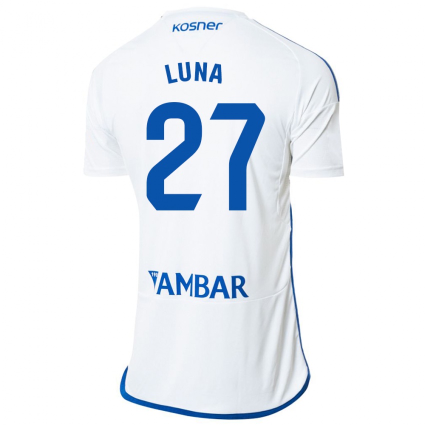 Criança Camisola Marcos Luna #27 Branco Principal 2023/24 Camisa Brasil