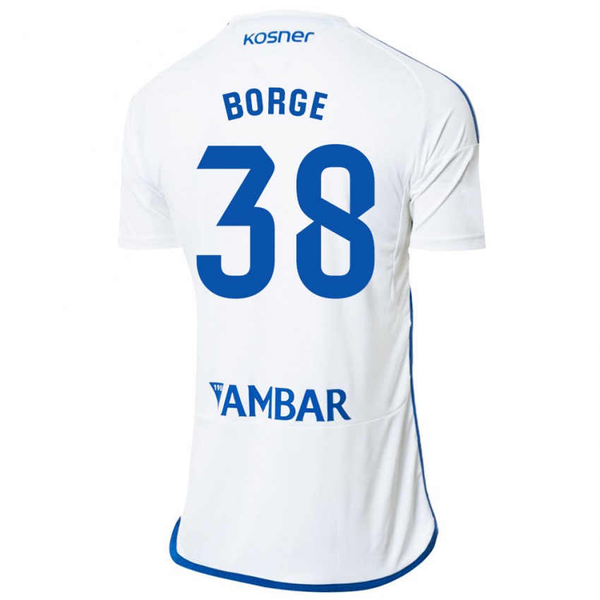 Criança Camisola Andrés Borge #38 Branco Principal 2023/24 Camisa Brasil