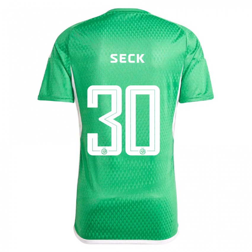 Criança Camisola Abdoulaye Seck #30 Branco Azul Principal 2023/24 Camisa Brasil