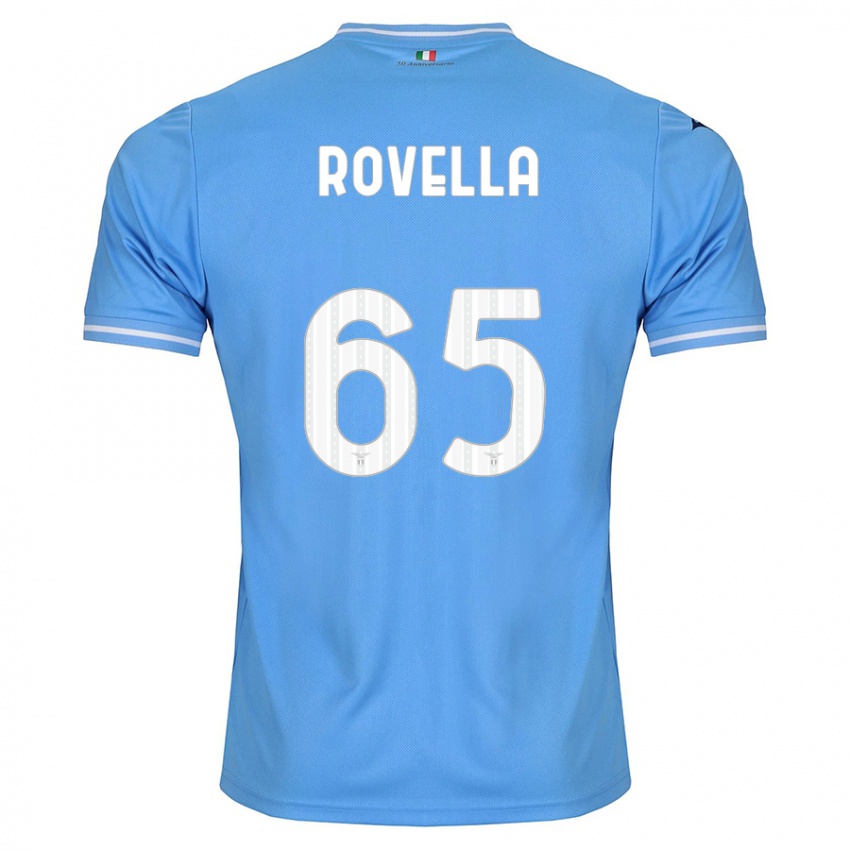Criança Camisola Nicolo Rovella #65 Azul Principal 2023/24 Camisa Brasil