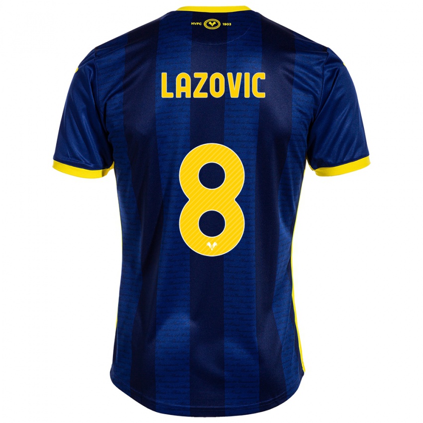 Criança Camisola Darko Lazović #8 Marinha Principal 2023/24 Camisa Brasil