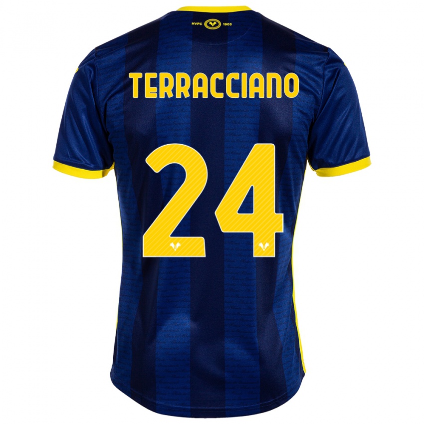 Criança Camisola Filippo Terracciano #24 Marinha Principal 2023/24 Camisa Brasil