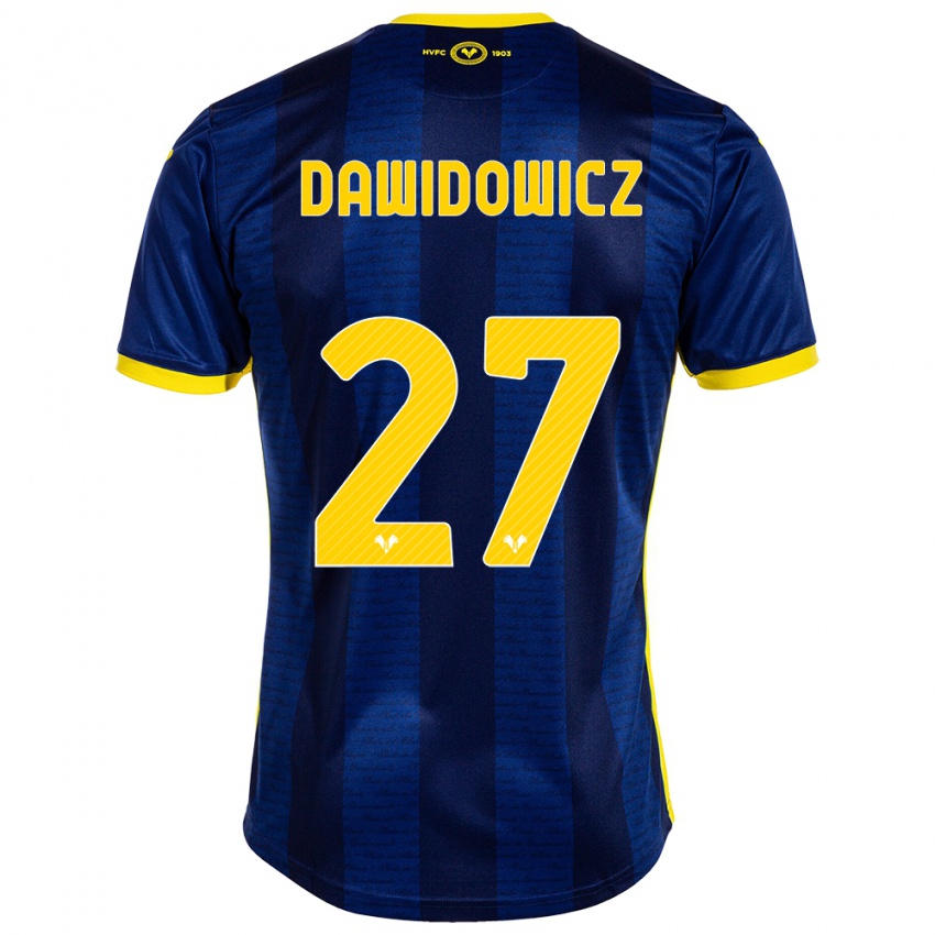 Criança Camisola Pawel Dawidowicz #27 Marinha Principal 2023/24 Camisa Brasil