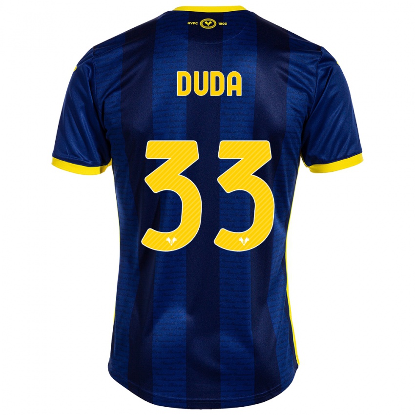 Criança Camisola Ondrej Duda #33 Marinha Principal 2023/24 Camisa Brasil