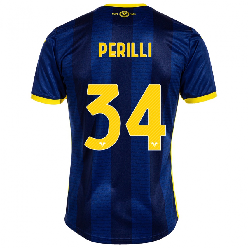 Criança Camisola Simone Perilli #34 Marinha Principal 2023/24 Camisa Brasil