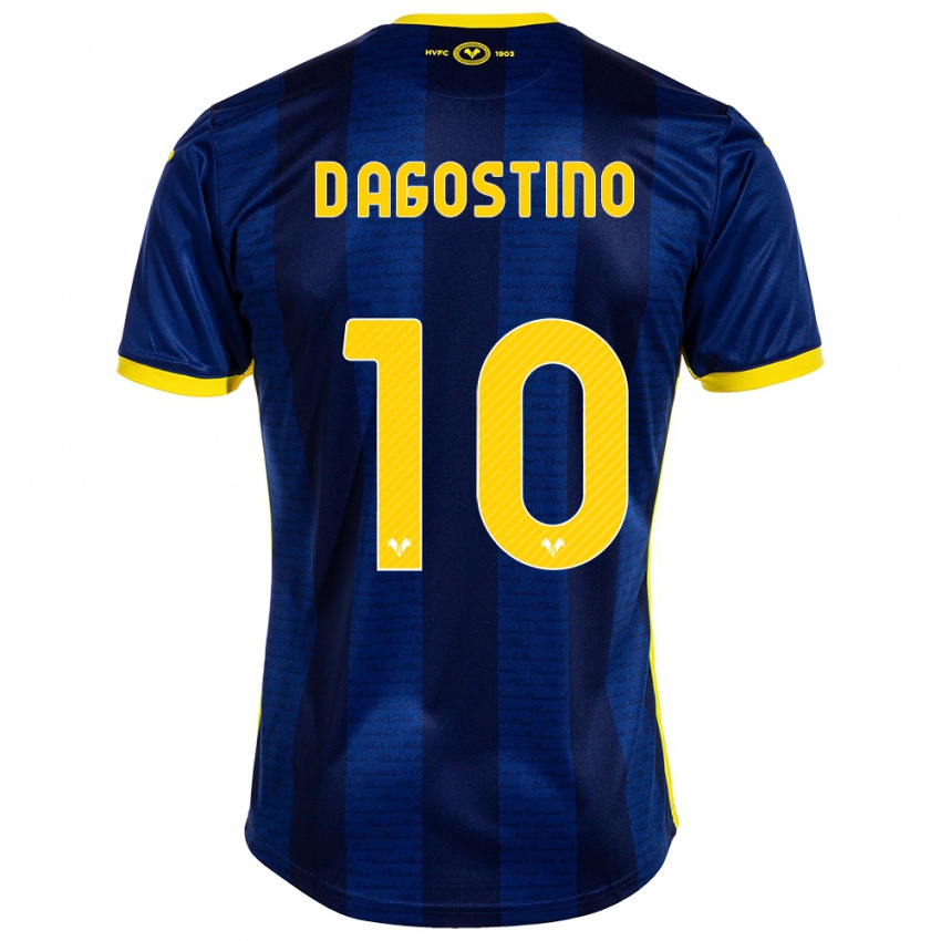 Criança Camisola Samuele D'agostino #10 Marinha Principal 2023/24 Camisa Brasil