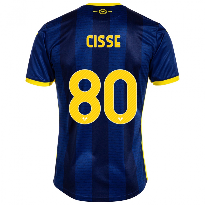 Criança Camisola Alphadjo Cissè #80 Marinha Principal 2023/24 Camisa Brasil