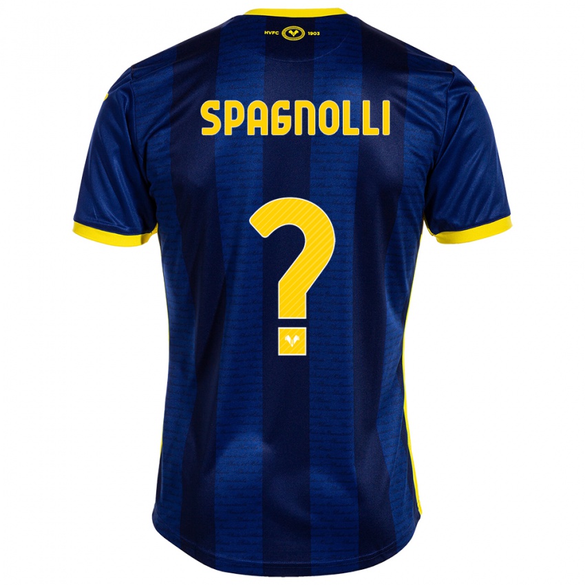 Criança Camisola Matteo Spagnolli #0 Marinha Principal 2023/24 Camisa Brasil