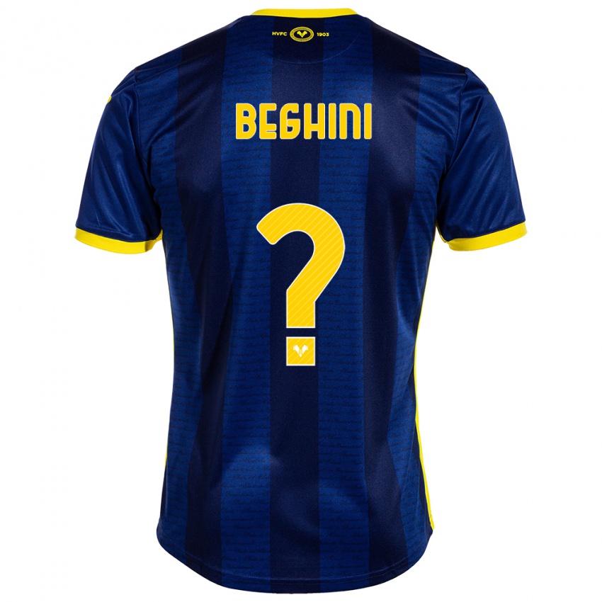 Criança Camisola Alessandro Beghini #0 Marinha Principal 2023/24 Camisa Brasil