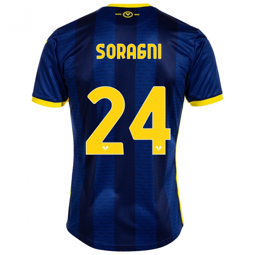 Criança Camisola Alberto Soragni #24 Marinha Principal 2023/24 Camisa Brasil