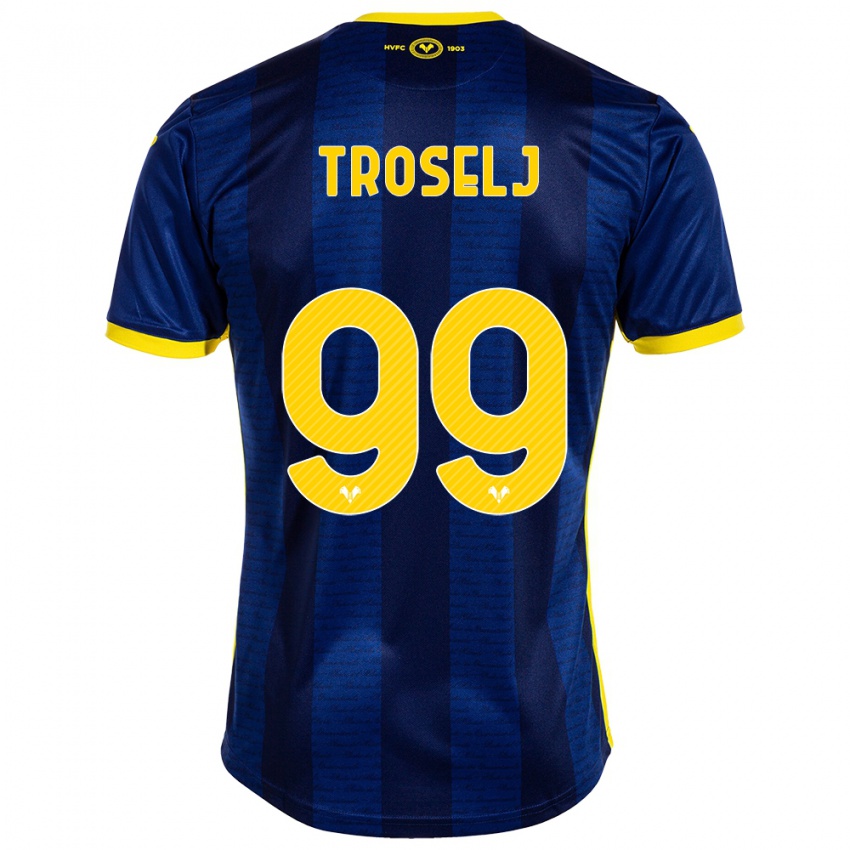 Criança Camisola Ethan Troselj #99 Marinha Principal 2023/24 Camisa Brasil