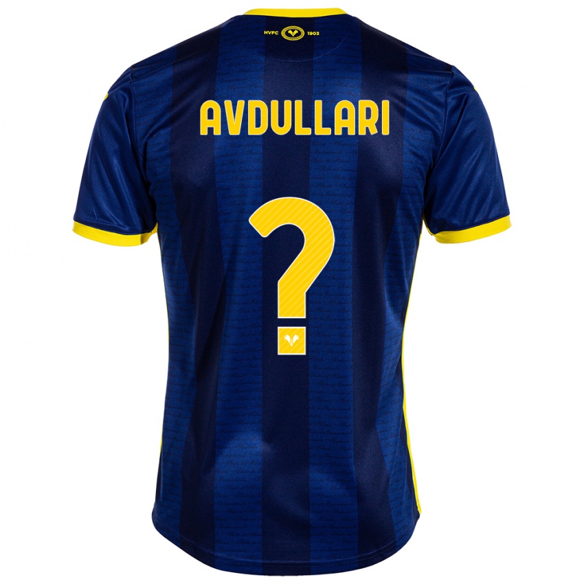 Criança Camisola Davide Avdullari #0 Marinha Principal 2023/24 Camisa Brasil