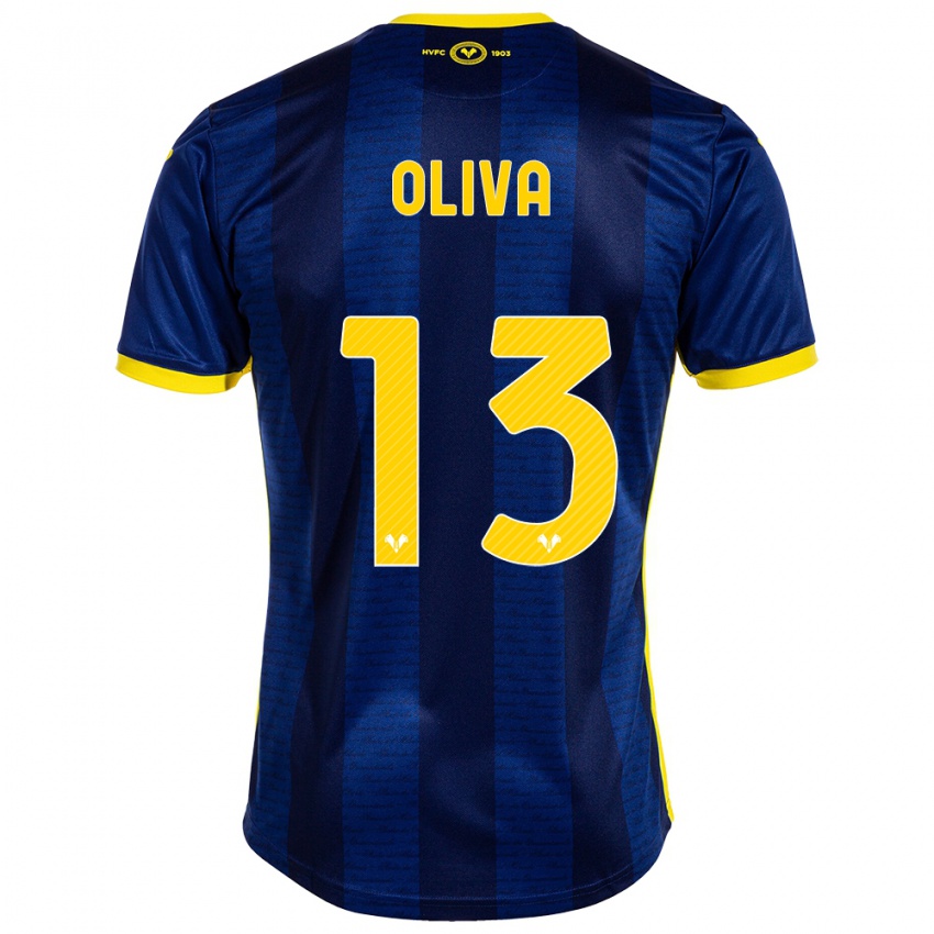 Criança Camisola Eleonora Oliva #13 Marinha Principal 2023/24 Camisa Brasil