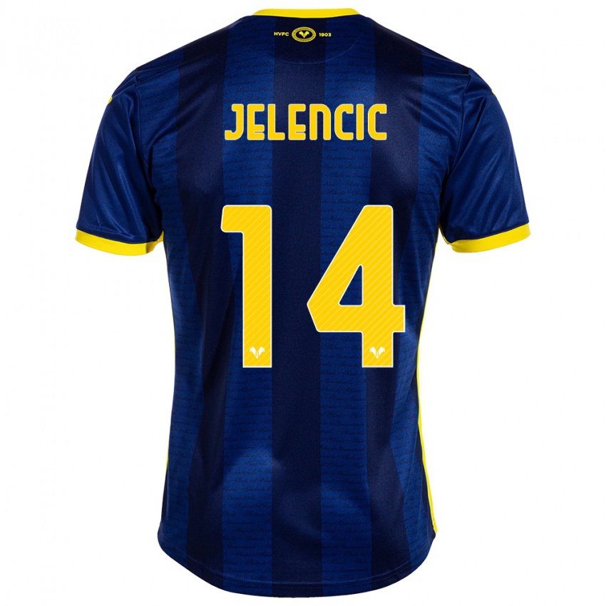 Criança Camisola Ana Jelencic #14 Marinha Principal 2023/24 Camisa Brasil