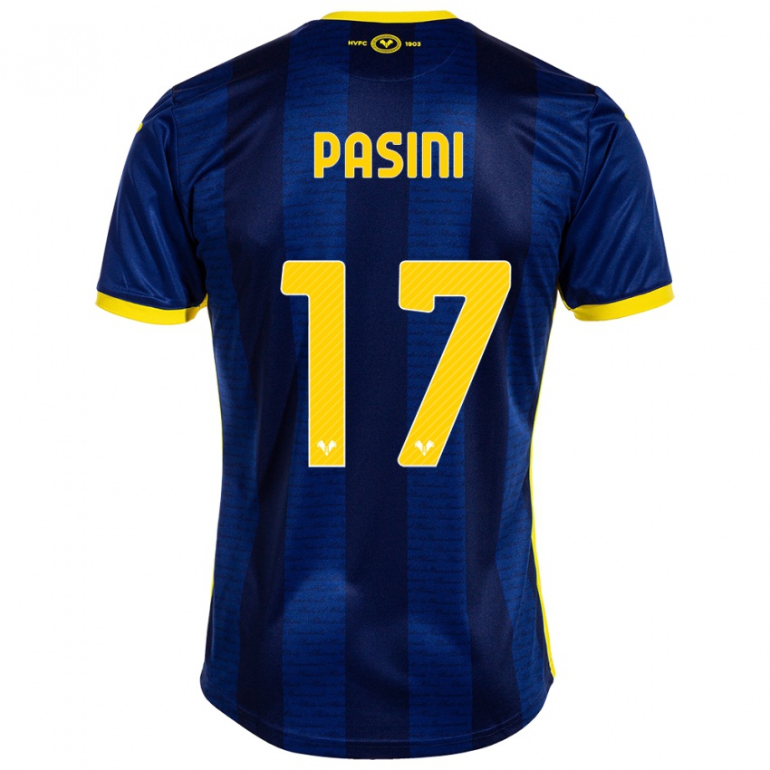 Criança Camisola Veronica Pasini #17 Marinha Principal 2023/24 Camisa Brasil