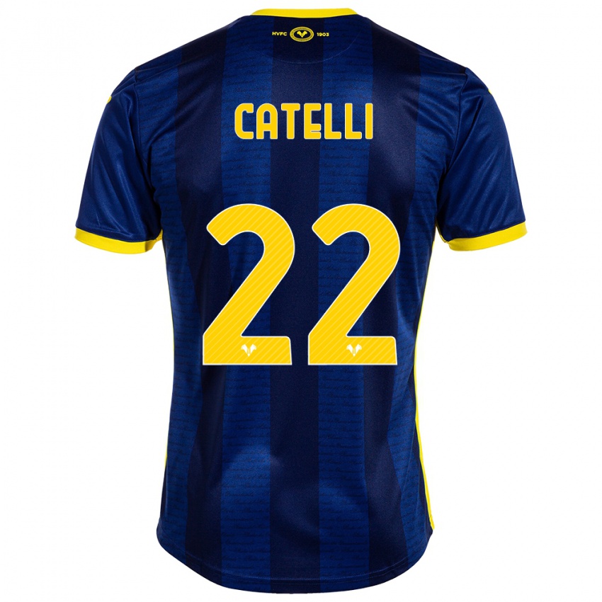 Criança Camisola Anna Catelli #22 Marinha Principal 2023/24 Camisa Brasil