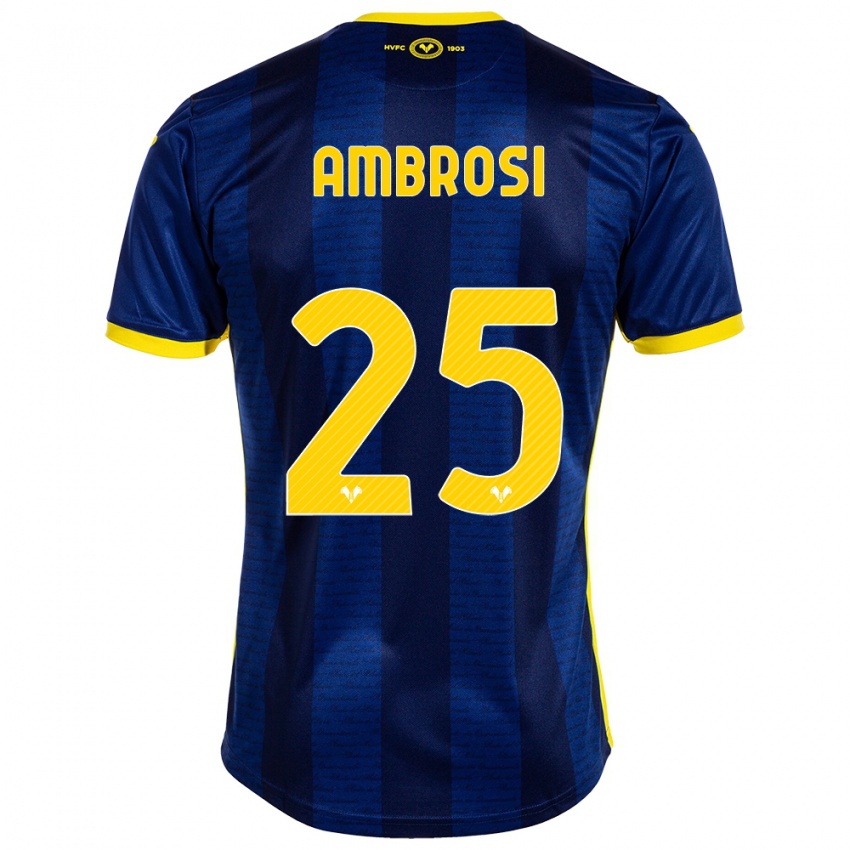 Criança Camisola Caterina Ambrosi #25 Marinha Principal 2023/24 Camisa Brasil