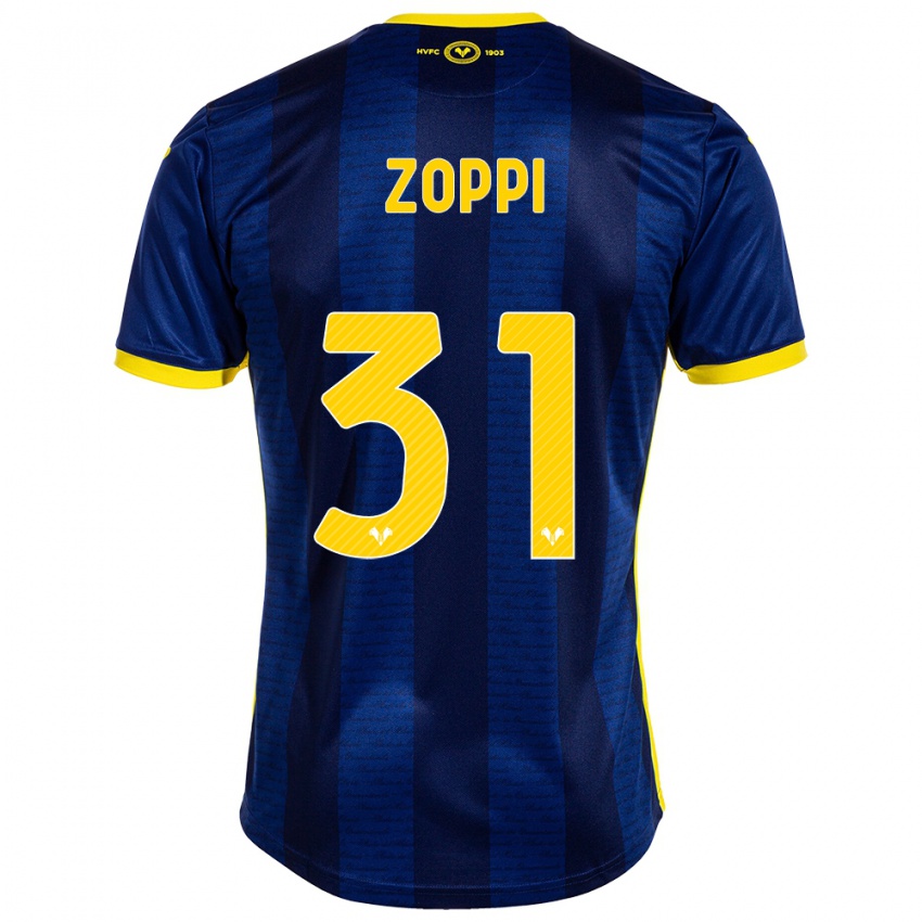 Criança Camisola Sofia Zoppi #31 Marinha Principal 2023/24 Camisa Brasil