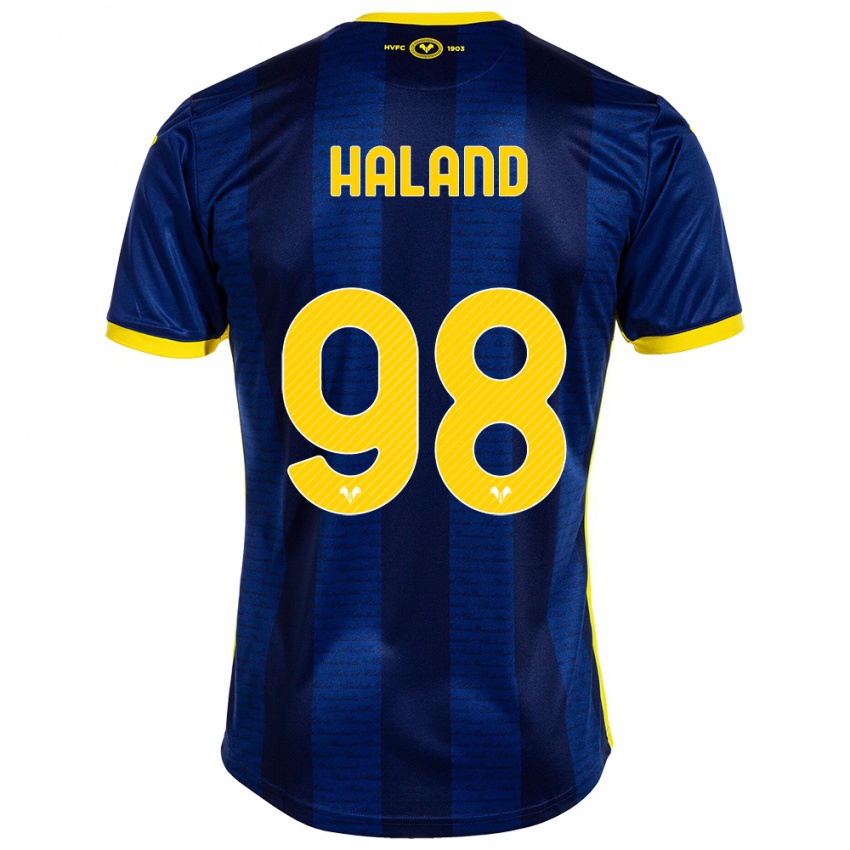 Criança Camisola Benedicte Iversen Håland #98 Marinha Principal 2023/24 Camisa Brasil