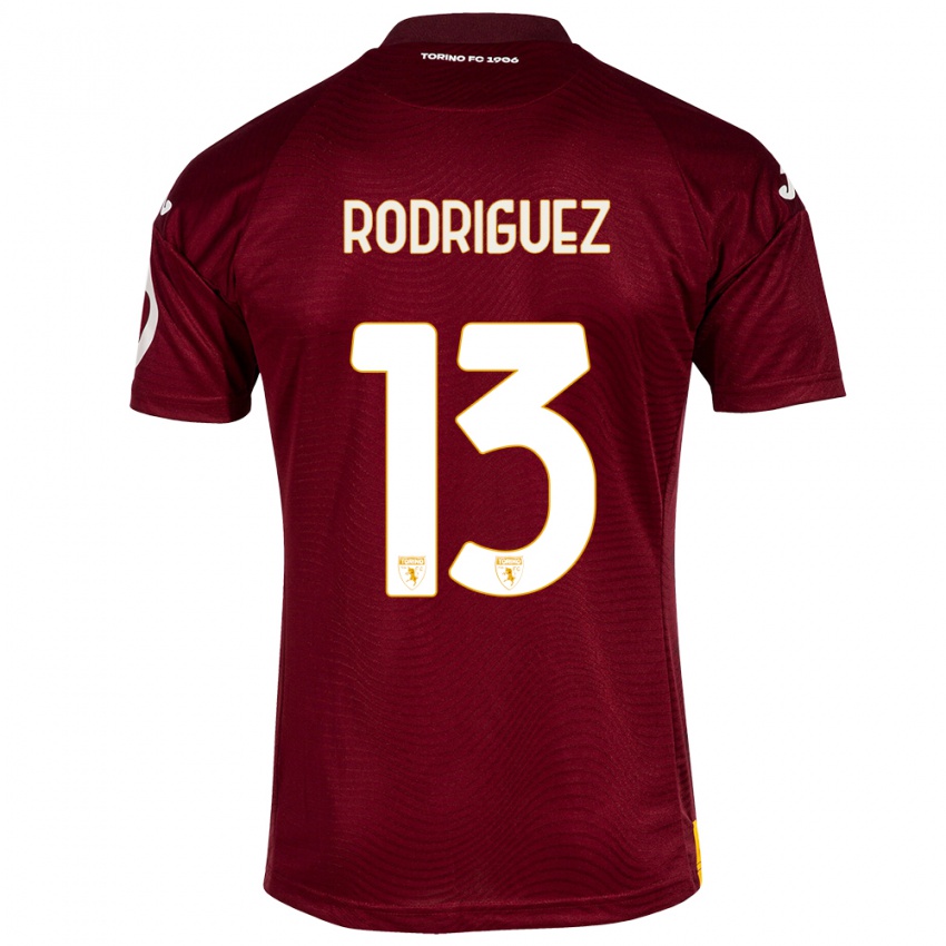 Criança Camisola Ricardo Rodríguez #13 Vermelho Escuro Principal 2023/24 Camisa Brasil