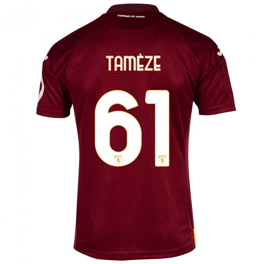 Criança Camisola Adrien Tamèze #61 Vermelho Escuro Principal 2023/24 Camisa Brasil