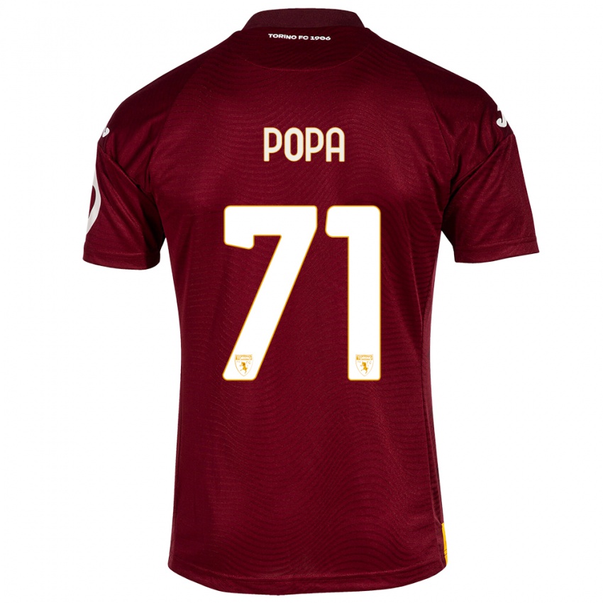 Criança Camisola Mihai Popa #71 Vermelho Escuro Principal 2023/24 Camisa Brasil