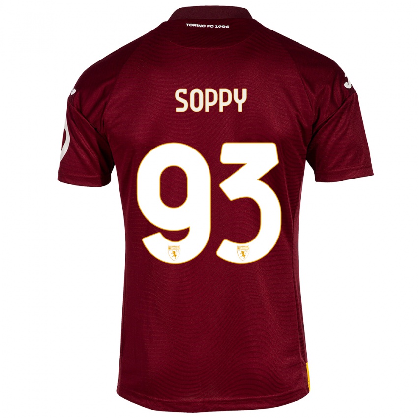 Criança Camisola Brandon Soppy #93 Vermelho Escuro Principal 2023/24 Camisa Brasil
