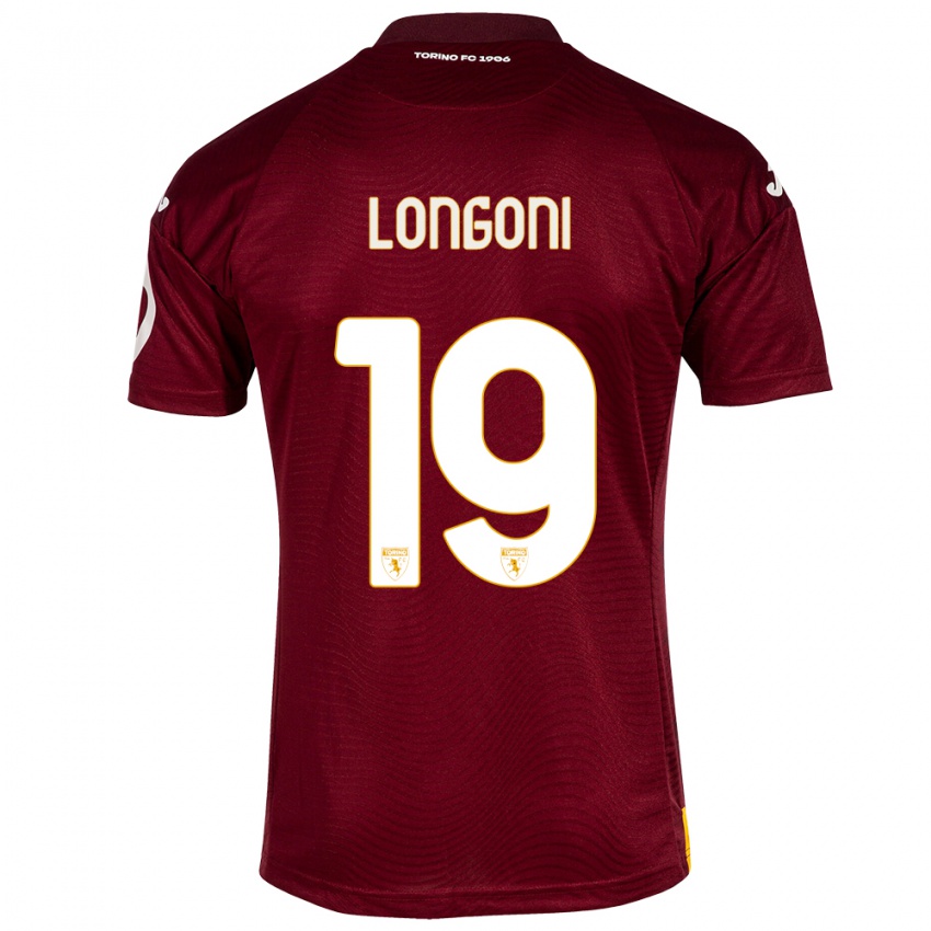 Criança Camisola Marco Longoni #19 Vermelho Escuro Principal 2023/24 Camisa Brasil