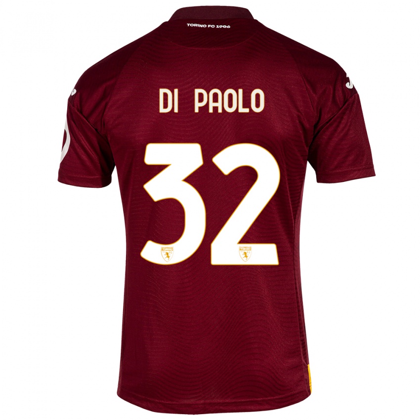 Criança Camisola Sebastiano Di Paolo #32 Vermelho Escuro Principal 2023/24 Camisa Brasil