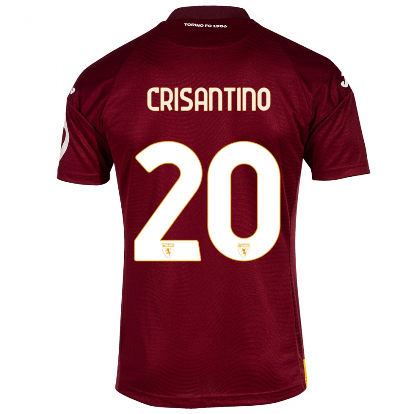 Criança Camisola Giulia Crisantino #20 Vermelho Escuro Principal 2023/24 Camisa Brasil