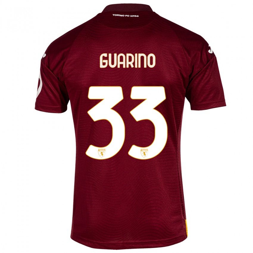 Criança Camisola Rita Guarino #33 Vermelho Escuro Principal 2023/24 Camisa Brasil