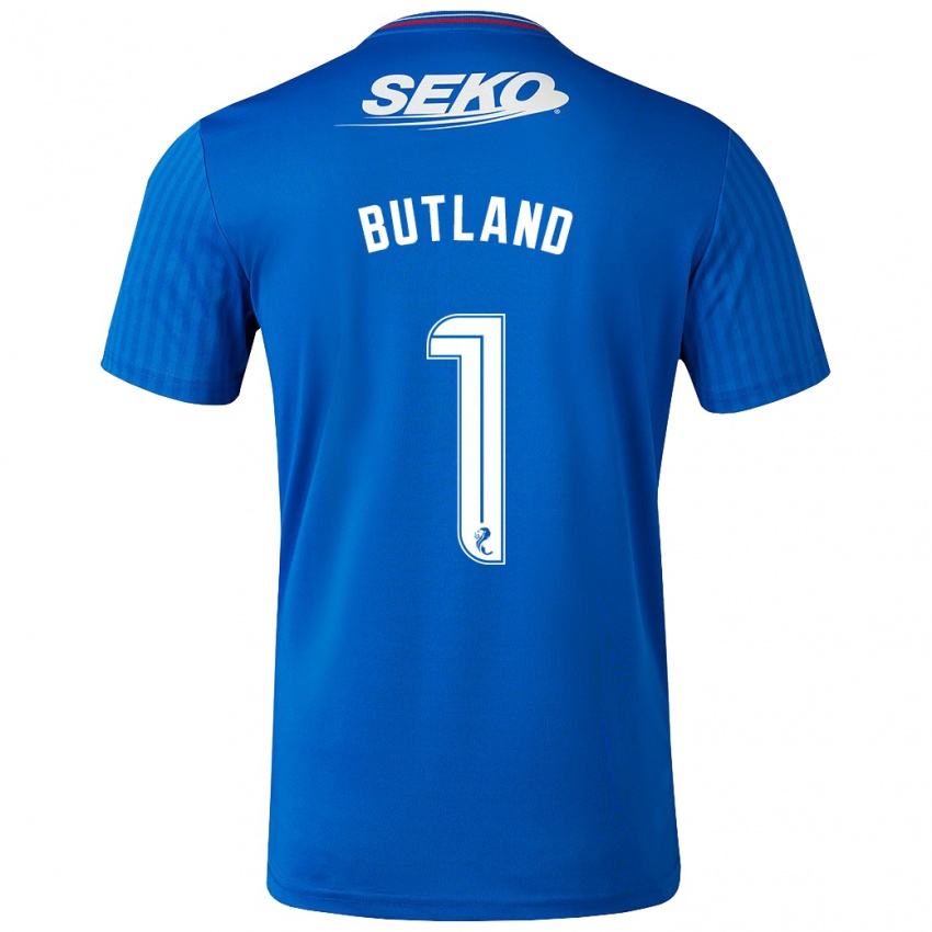 Criança Camisola Jack Butland #1 Azul Principal 2023/24 Camisa Brasil