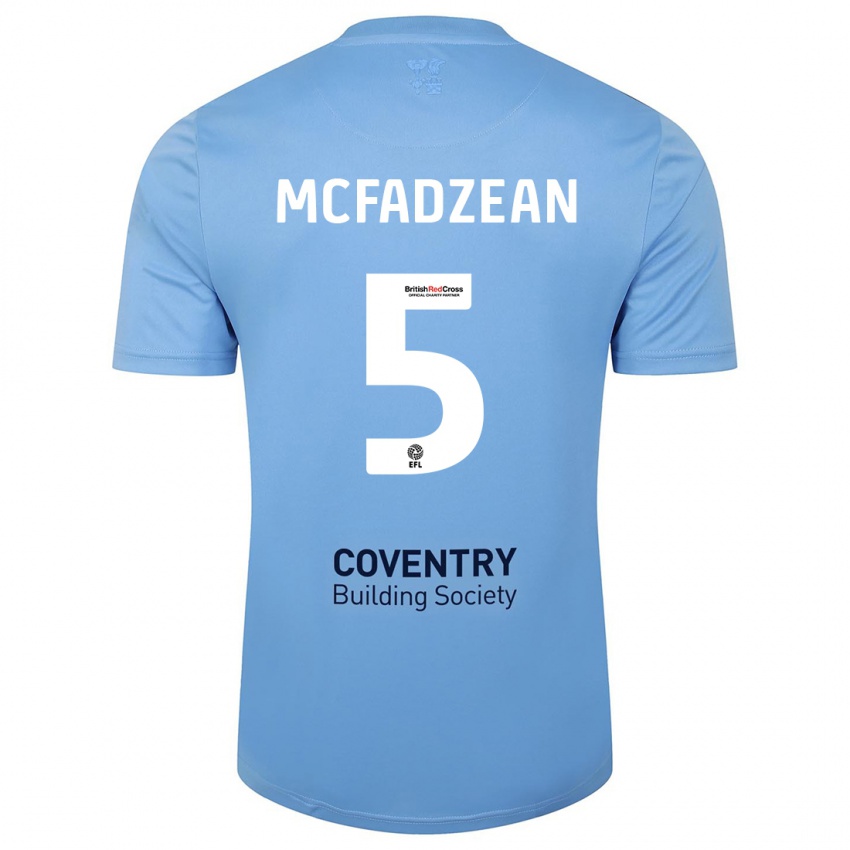 Criança Camisola Kyle Mcfadzean #5 Céu Azul Principal 2023/24 Camisa Brasil