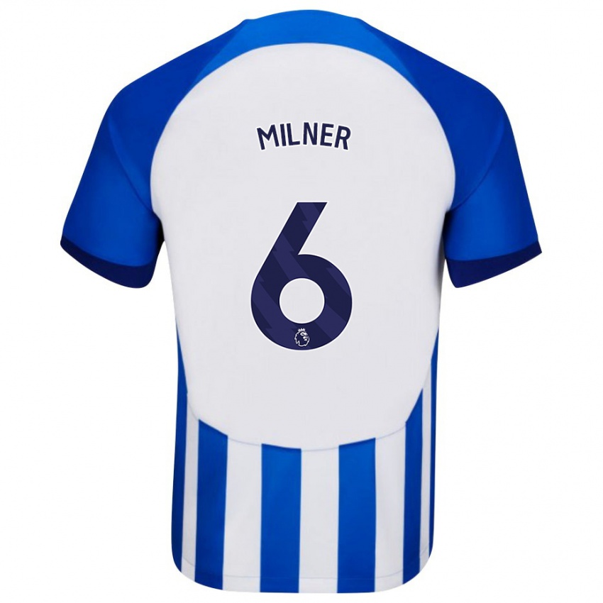 Criança Camisola James Milner #6 Azul Principal 2023/24 Camisa Brasil
