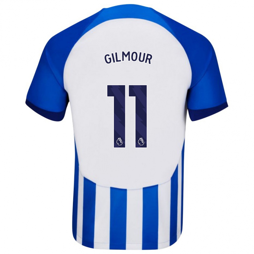 Criança Camisola Billy Gilmour #11 Azul Principal 2023/24 Camisa Brasil